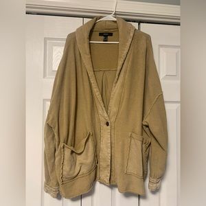 French Terry Reverse High-Low Jacket